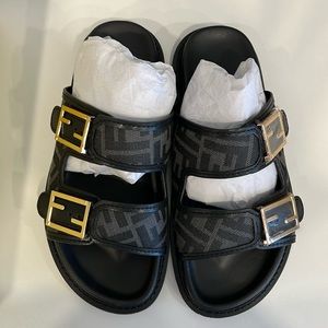 FF Feel Sandals - black grey print